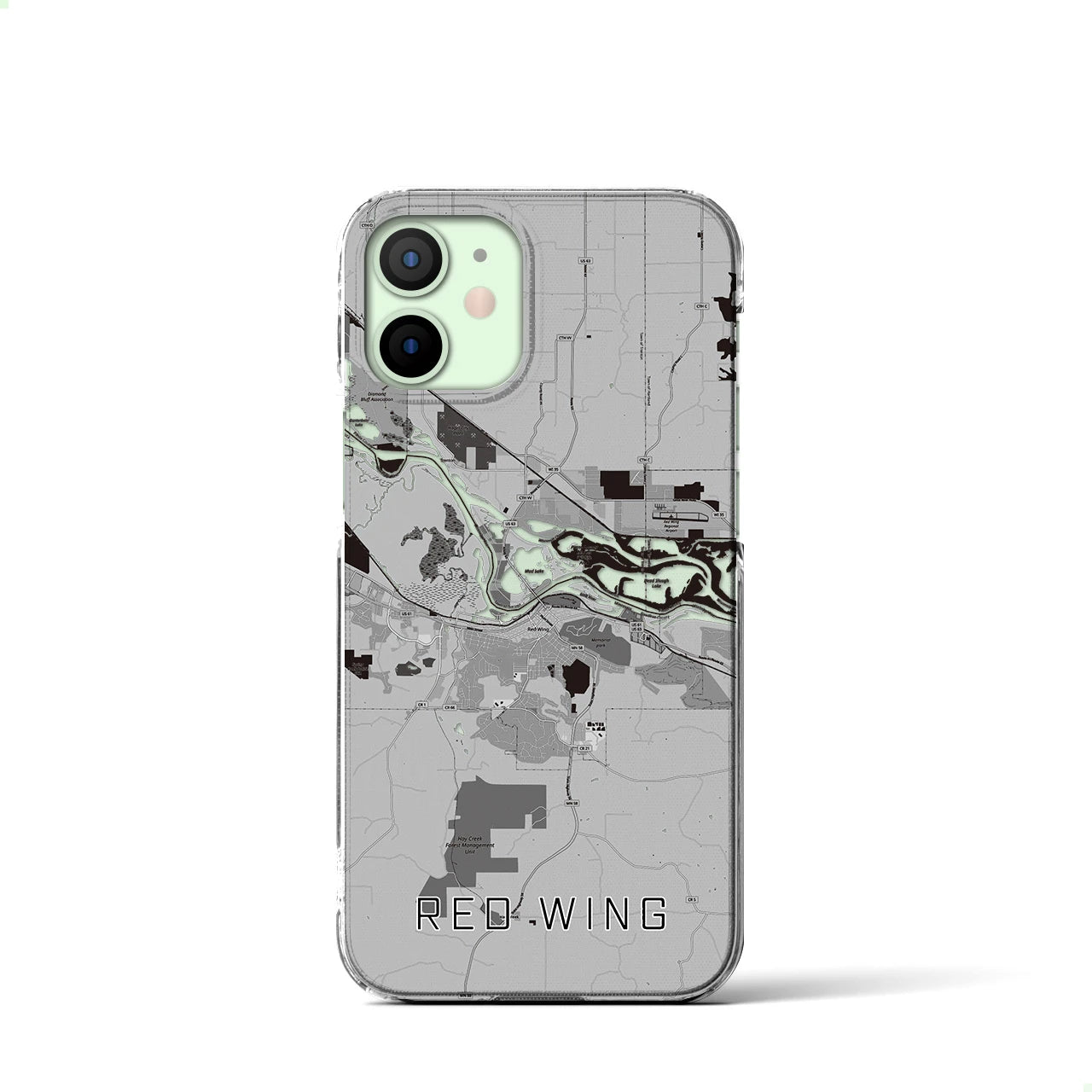 【レッドウイング(アメリカ)】地図柄iPhoneケース(クリアタイプ)