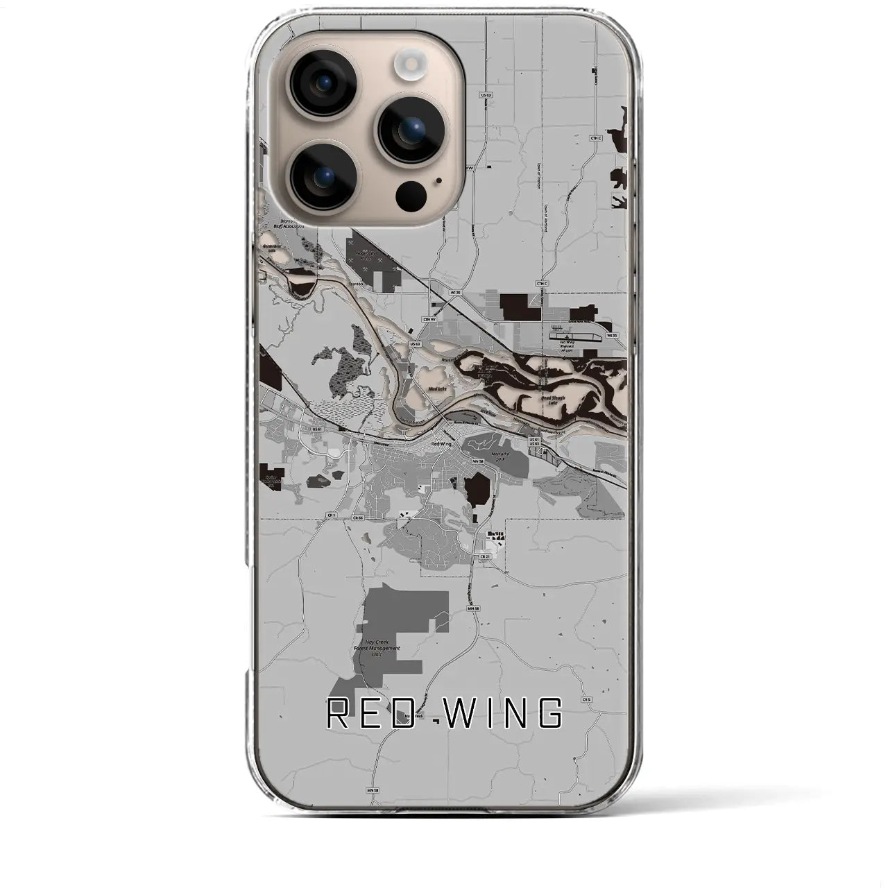 【レッドウイング(アメリカ)】地図柄iPhoneケース(クリアタイプ)