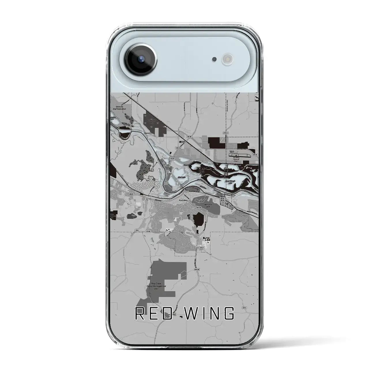 【レッドウイング(アメリカ)】地図柄iPhoneケース(クリアタイプ)