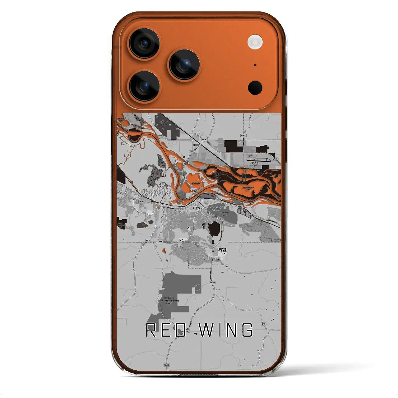 【レッドウイング(アメリカ)】地図柄iPhoneケース(クリアタイプ)