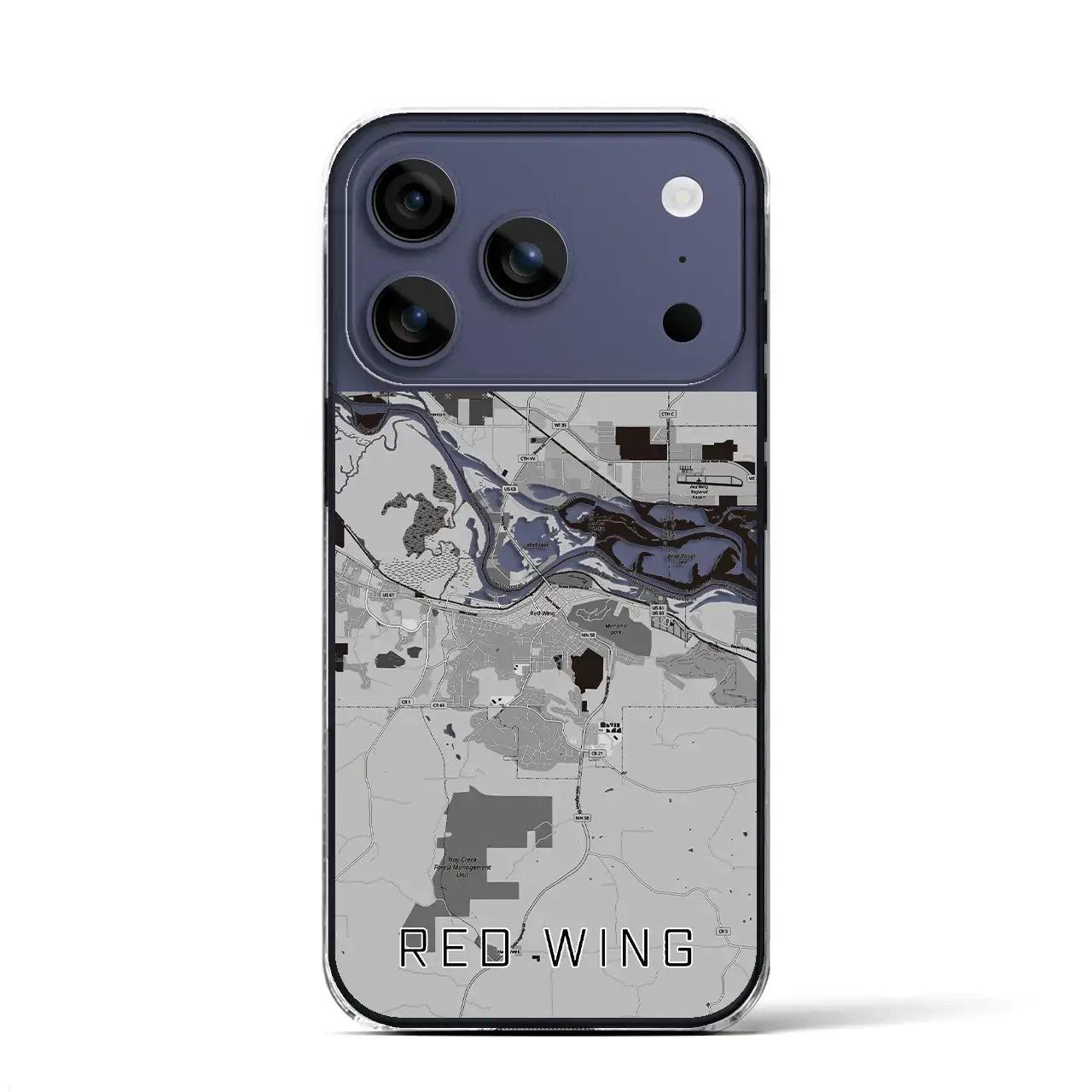 【レッドウイング(アメリカ)】地図柄iPhoneケース(クリアタイプ)