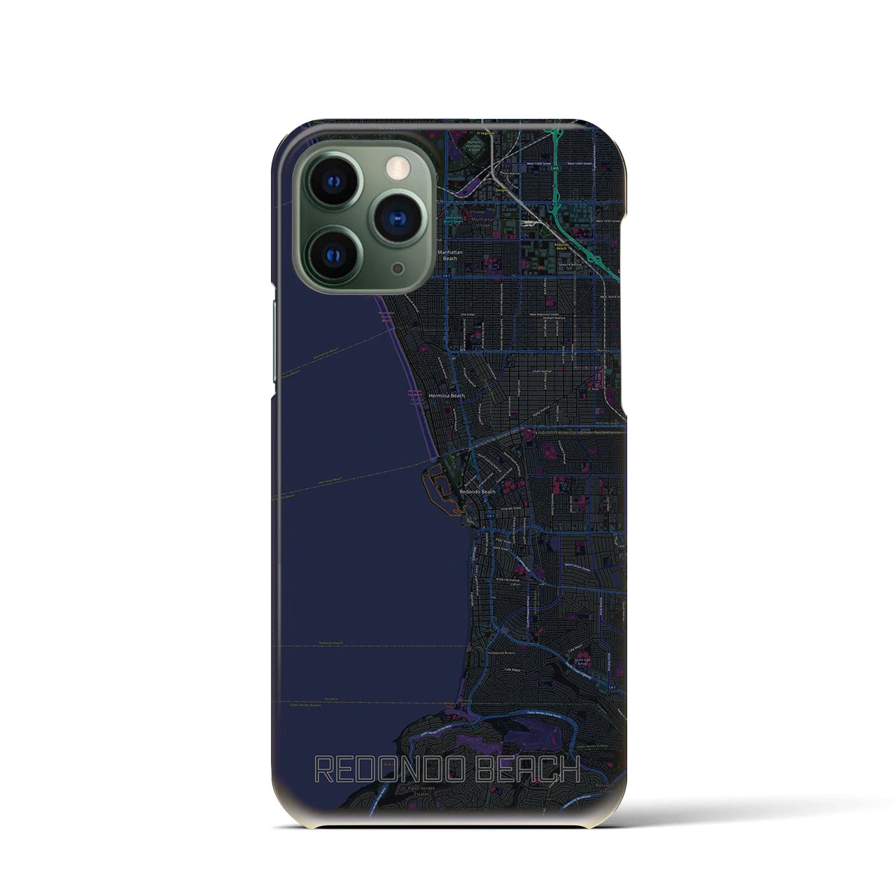 【レドンドビーチ(アメリカ)】地図柄iPhoneケース(バックカバータイプ)