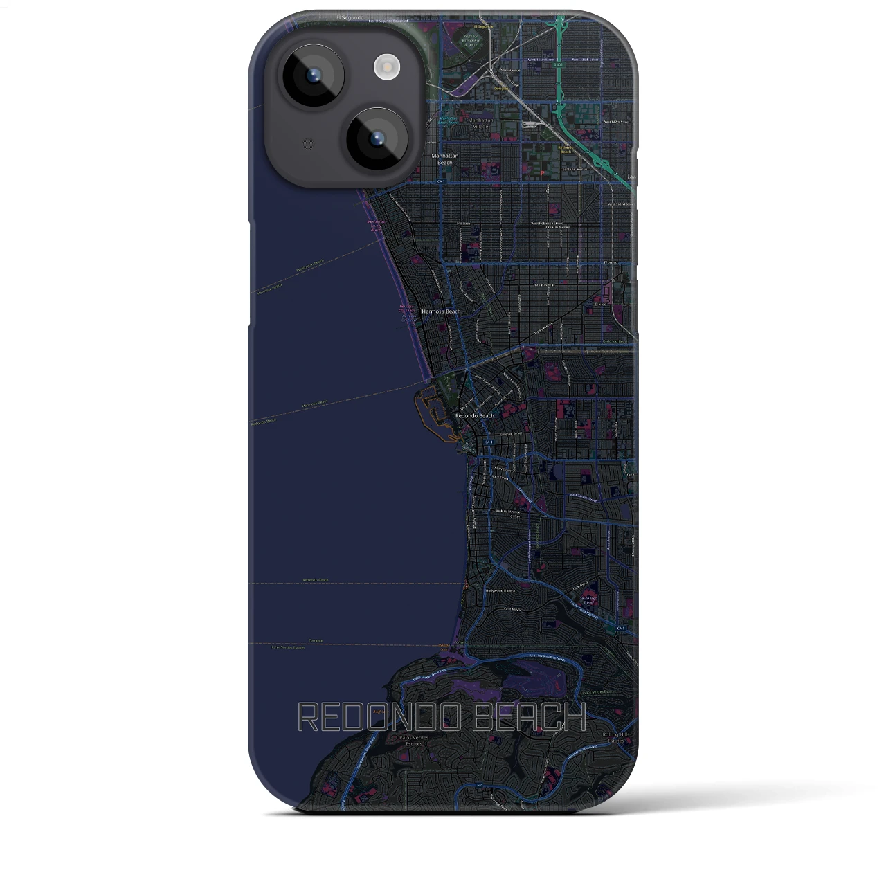 【レドンドビーチ(アメリカ)】地図柄iPhoneケース(バックカバータイプ)