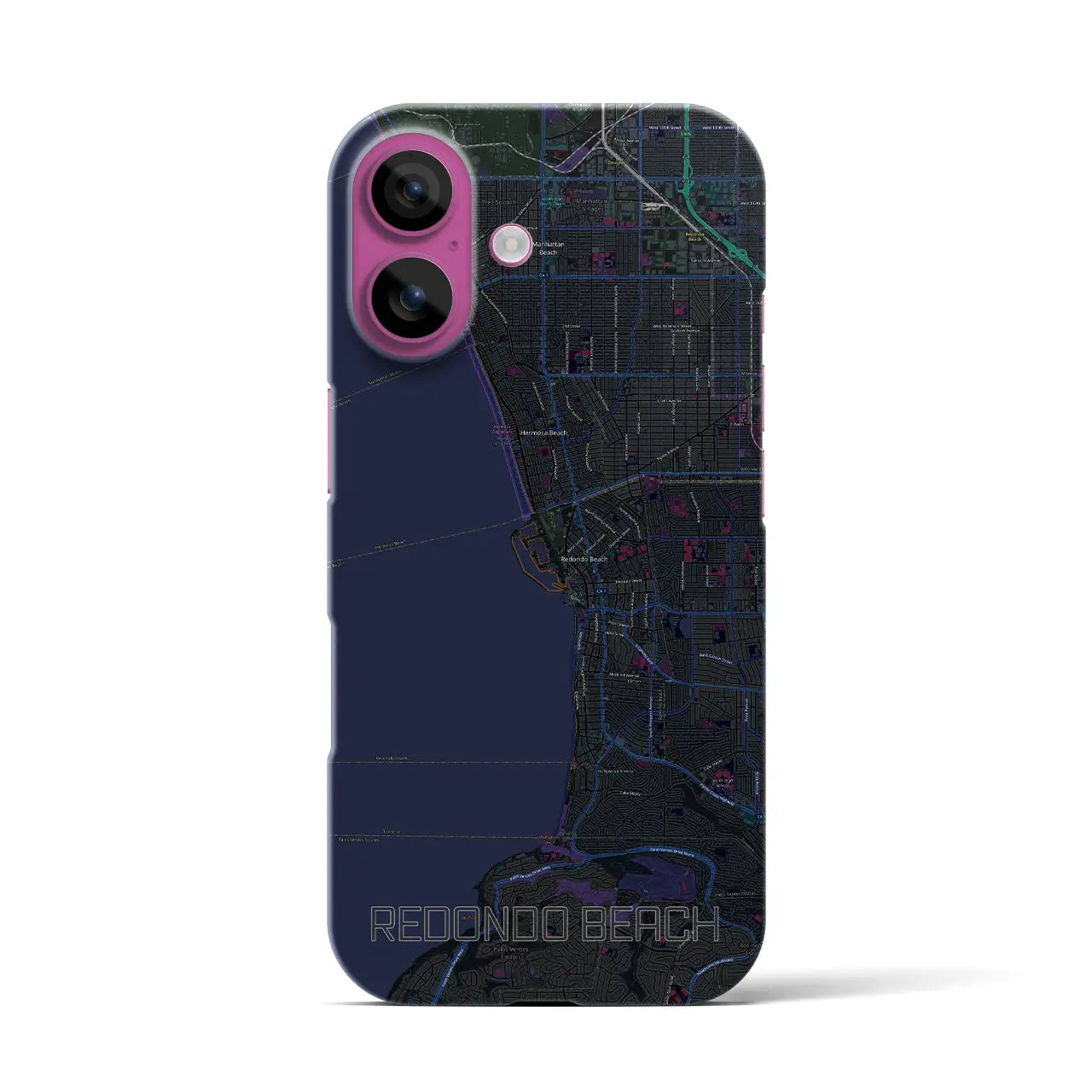 【レドンドビーチ(アメリカ)】地図柄iPhoneケース(バックカバータイプ)