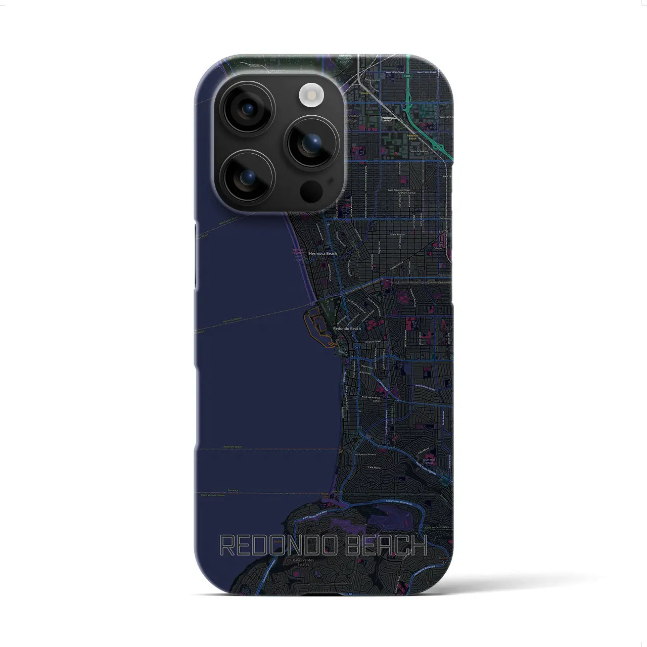 【レドンドビーチ(アメリカ)】地図柄iPhoneケース(バックカバータイプ)
