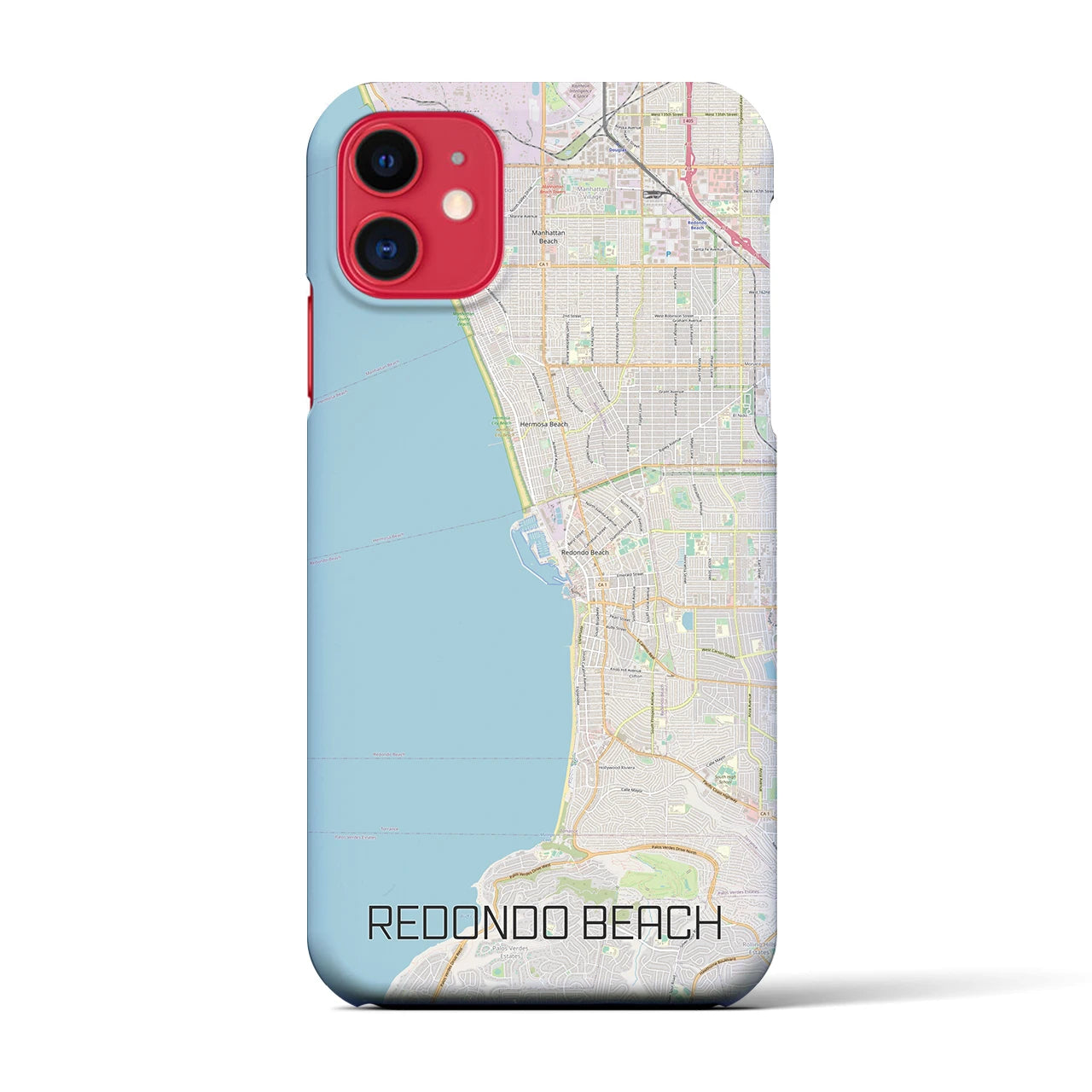 【レドンドビーチ(アメリカ)】地図柄iPhoneケース(バックカバータイプ)