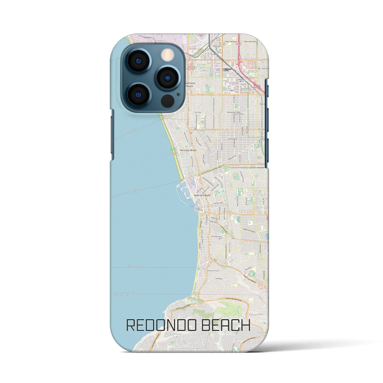 【レドンドビーチ(アメリカ)】地図柄iPhoneケース(バックカバータイプ)