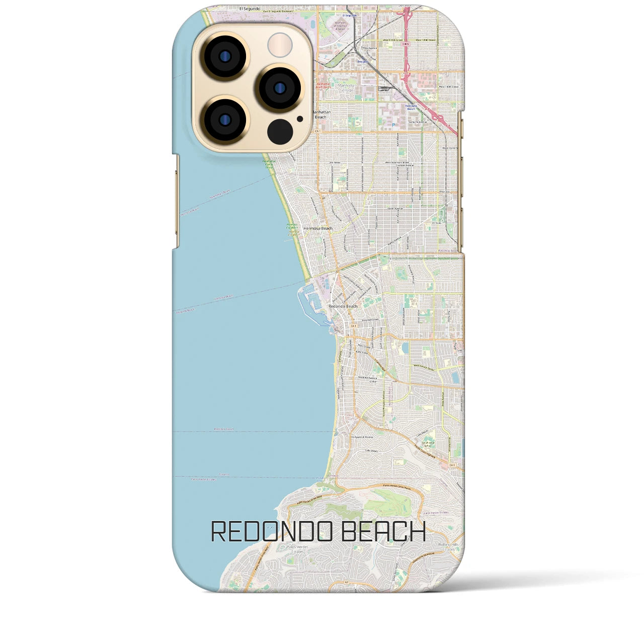 【レドンドビーチ(アメリカ)】地図柄iPhoneケース(バックカバータイプ)