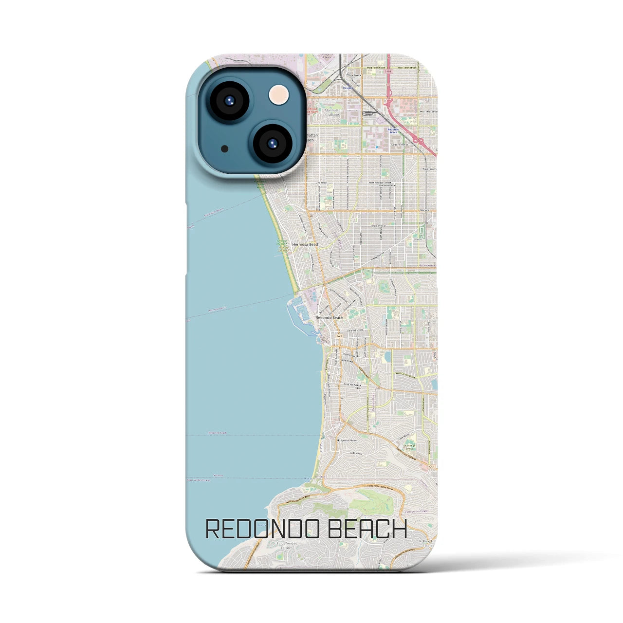 【レドンドビーチ(アメリカ)】地図柄iPhoneケース(バックカバータイプ)