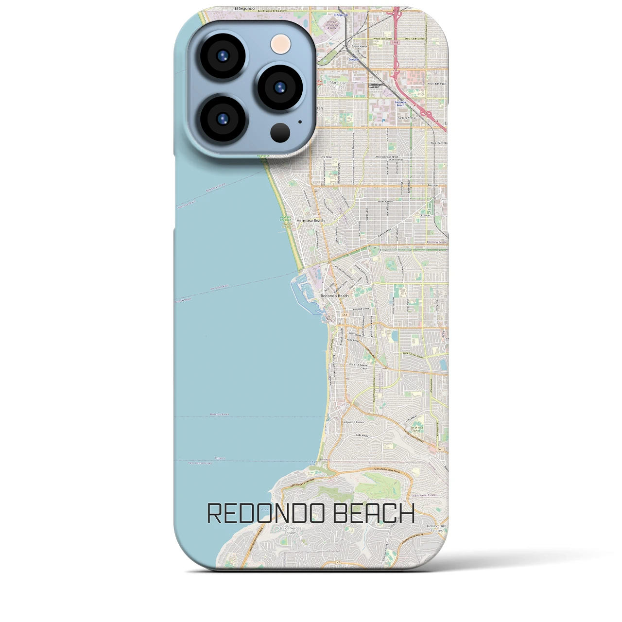 【レドンドビーチ(アメリカ)】地図柄iPhoneケース(バックカバータイプ)