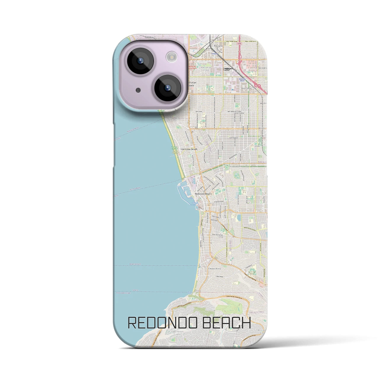 【レドンドビーチ(アメリカ)】地図柄iPhoneケース(バックカバータイプ)