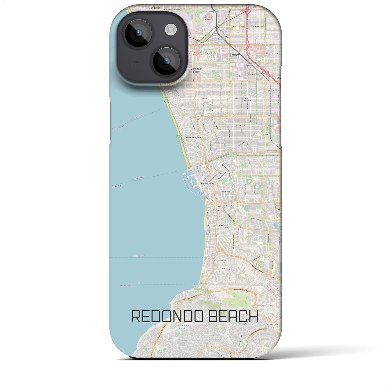 【レドンドビーチ(アメリカ)】地図柄iPhoneケース(バックカバータイプ)