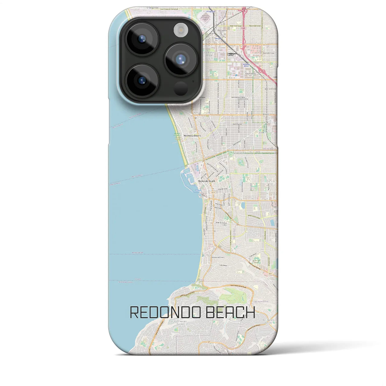 【レドンドビーチ(アメリカ)】地図柄iPhoneケース(バックカバータイプ)