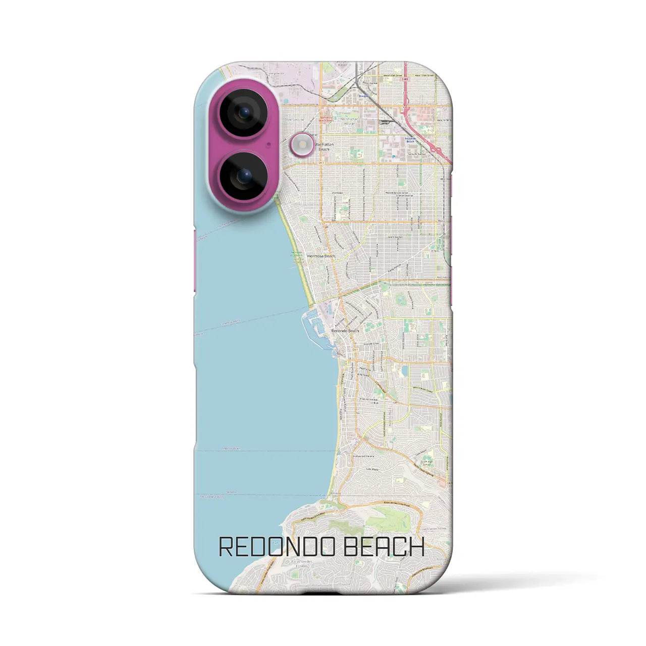 【レドンドビーチ(アメリカ)】地図柄iPhoneケース(バックカバータイプ)