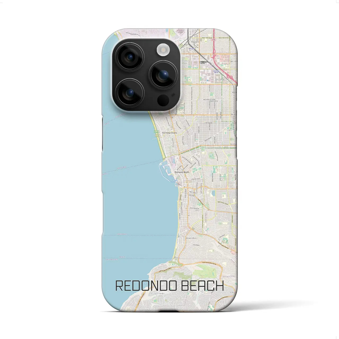 【レドンドビーチ(アメリカ)】地図柄iPhoneケース(バックカバータイプ)