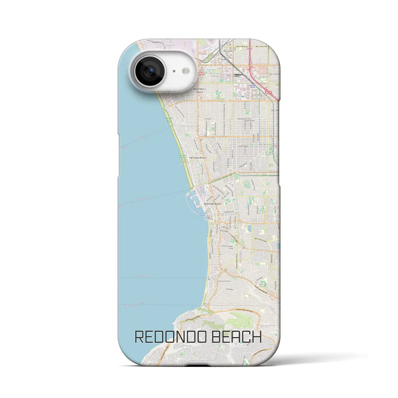 【レドンドビーチ(アメリカ)】地図柄iPhoneケース(バックカバータイプ)