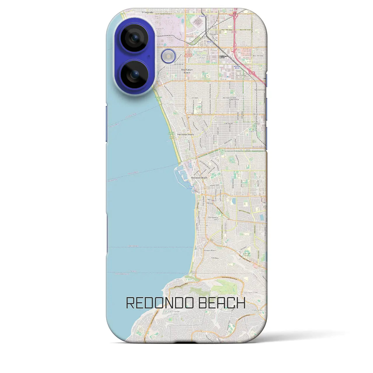 【レドンドビーチ(アメリカ)】地図柄iPhoneケース(バックカバータイプ)ナチュラル・iPhone 16 Pro Max 用