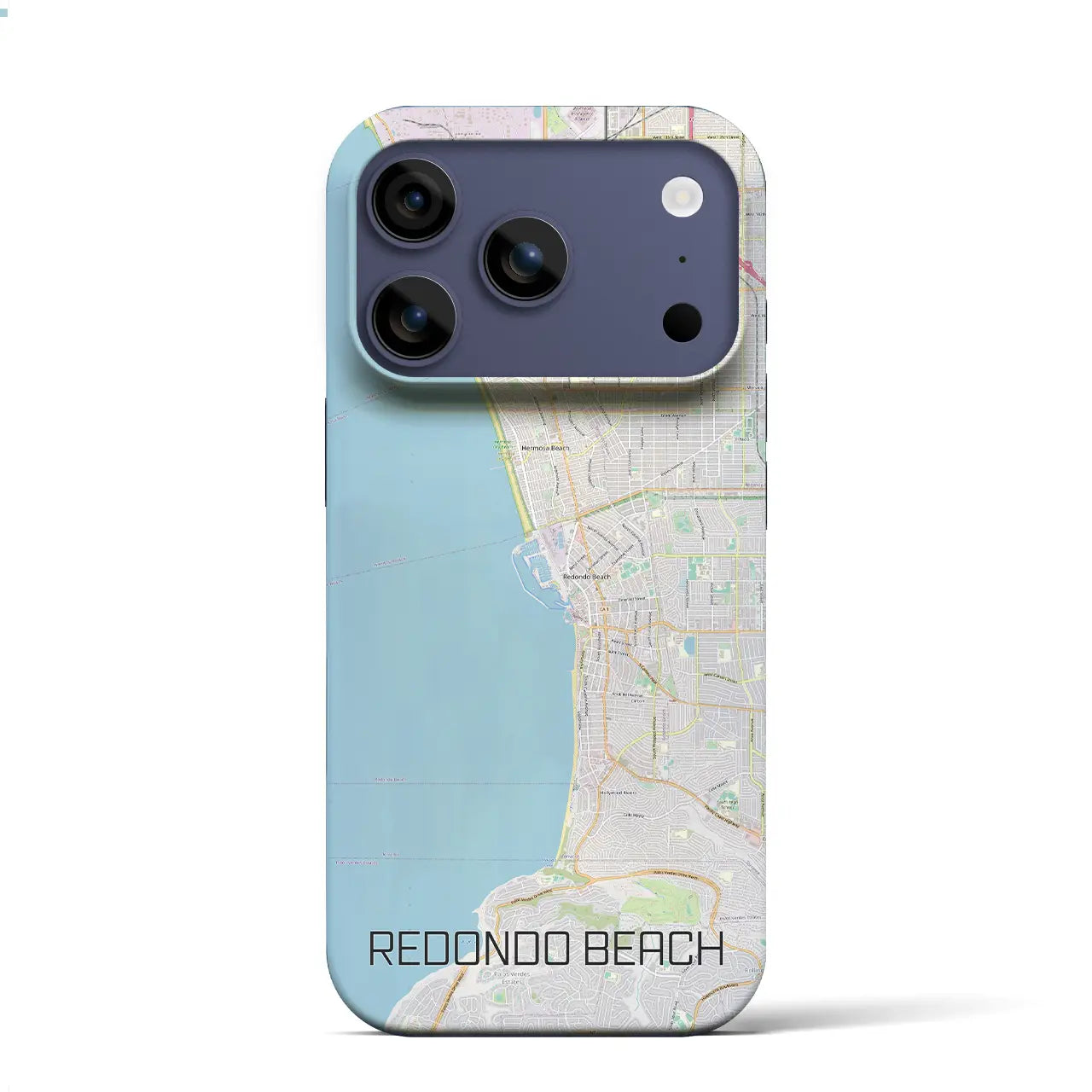 【レドンドビーチ(アメリカ)】地図柄iPhoneケース(バックカバータイプ)