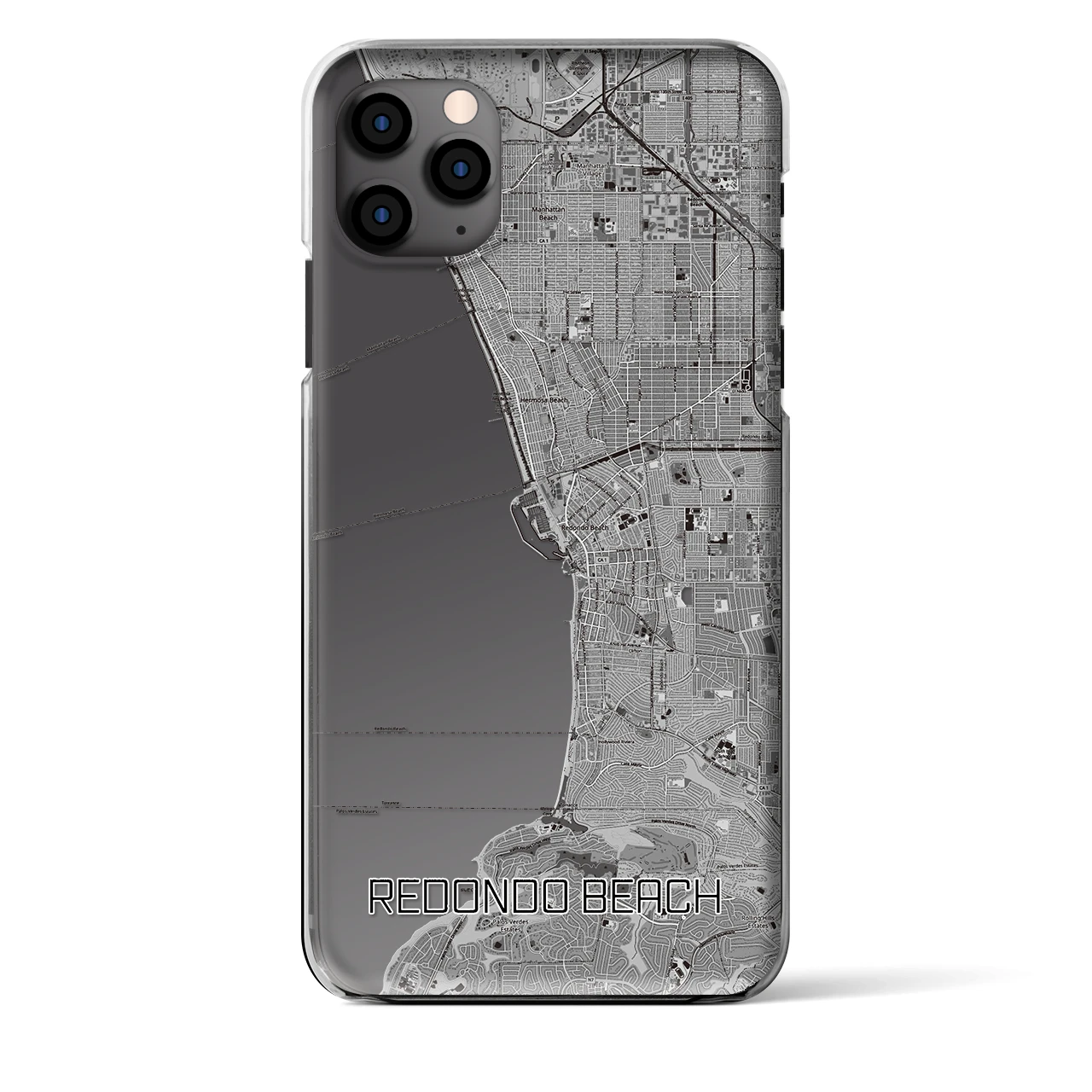 【レドンドビーチ(アメリカ)】地図柄iPhoneケース(クリアタイプ)