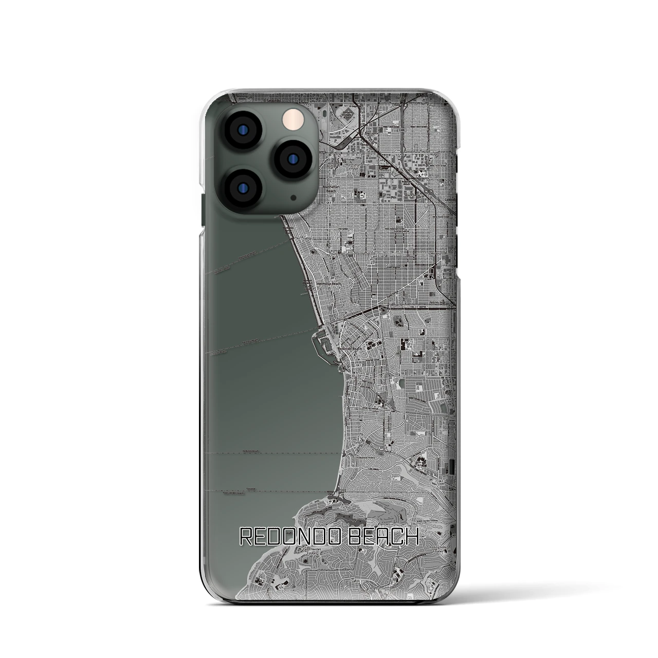 【レドンドビーチ(アメリカ)】地図柄iPhoneケース(クリアタイプ)
