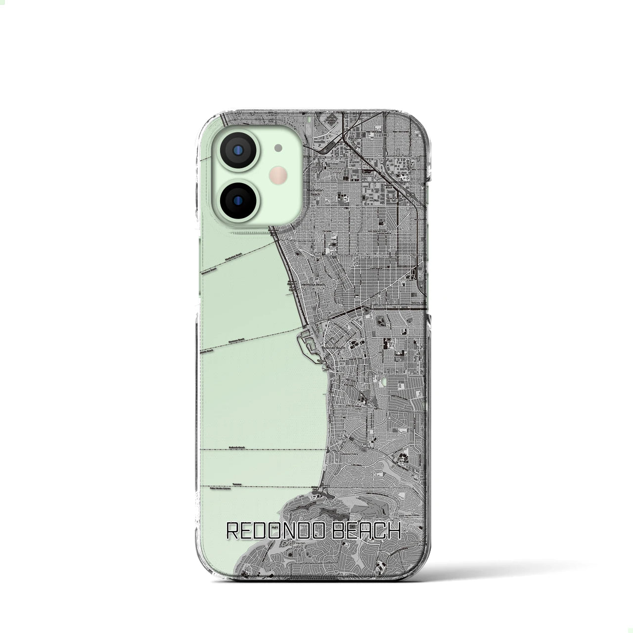 【レドンドビーチ(アメリカ)】地図柄iPhoneケース(クリアタイプ)