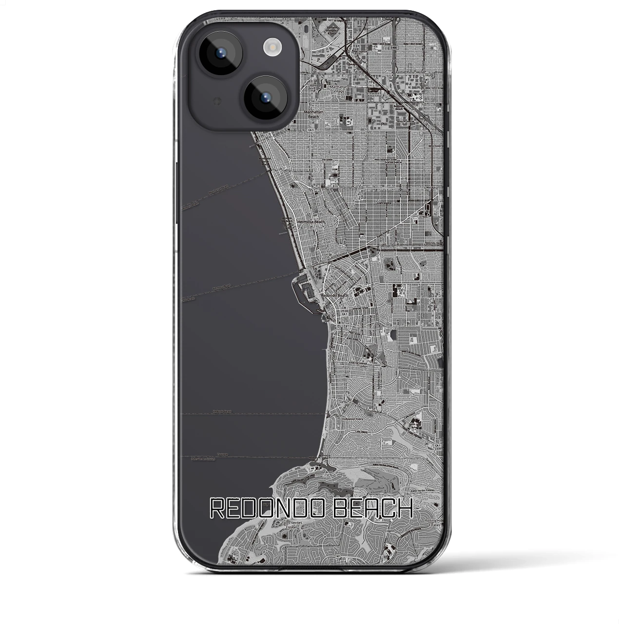 【レドンドビーチ(アメリカ)】地図柄iPhoneケース(クリアタイプ)