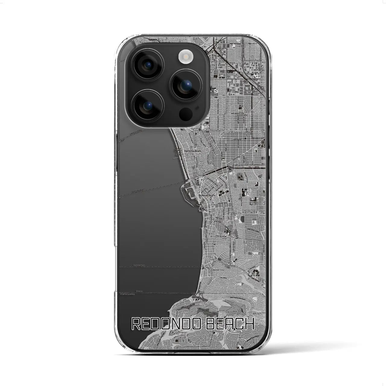 【レドンドビーチ(アメリカ)】地図柄iPhoneケース(クリアタイプ)