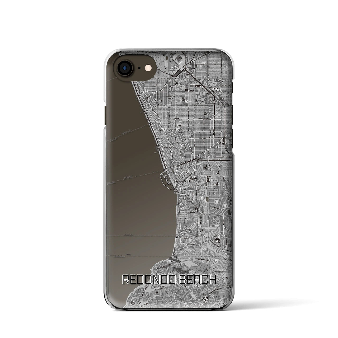 【レドンドビーチ(アメリカ)】地図柄iPhoneケース(クリアタイプ)