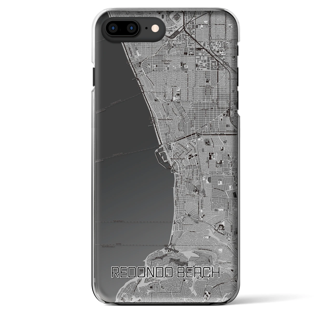 【レドンドビーチ(アメリカ)】地図柄iPhoneケース(クリアタイプ)