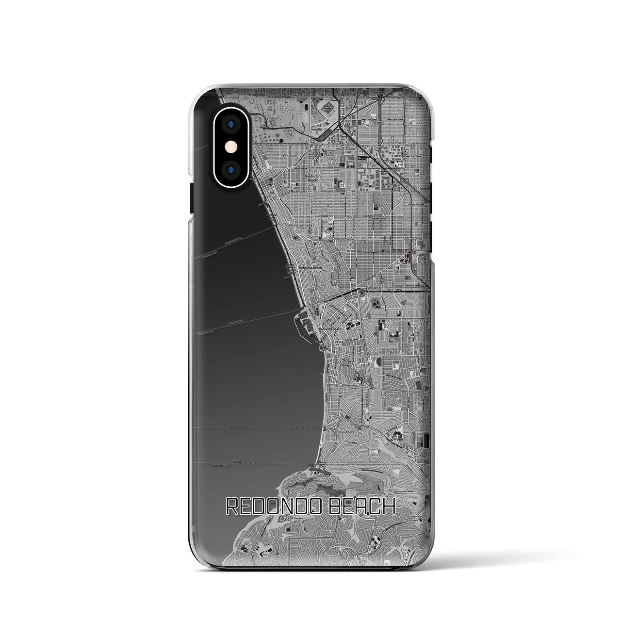 【レドンドビーチ(アメリカ)】地図柄iPhoneケース(クリアタイプ)