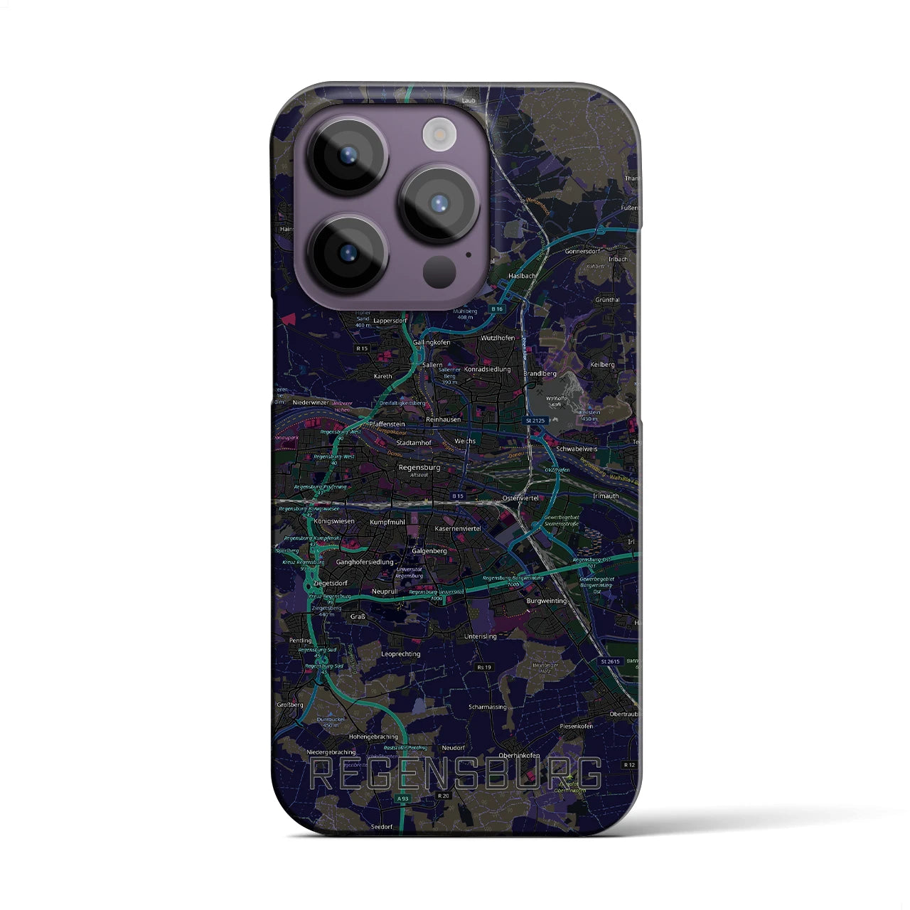 【レーゲンスブルク(ドイツ)】地図柄iPhoneケース(バックカバータイプ)