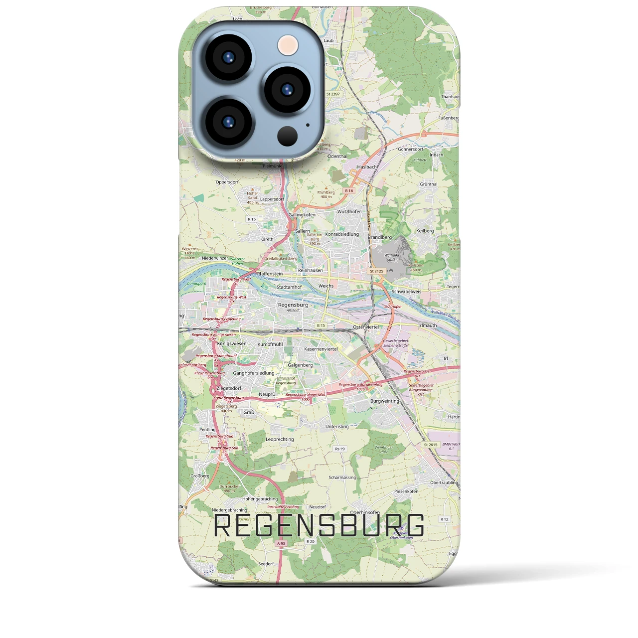 【レーゲンスブルク(ドイツ)】地図柄iPhoneケース(バックカバータイプ)