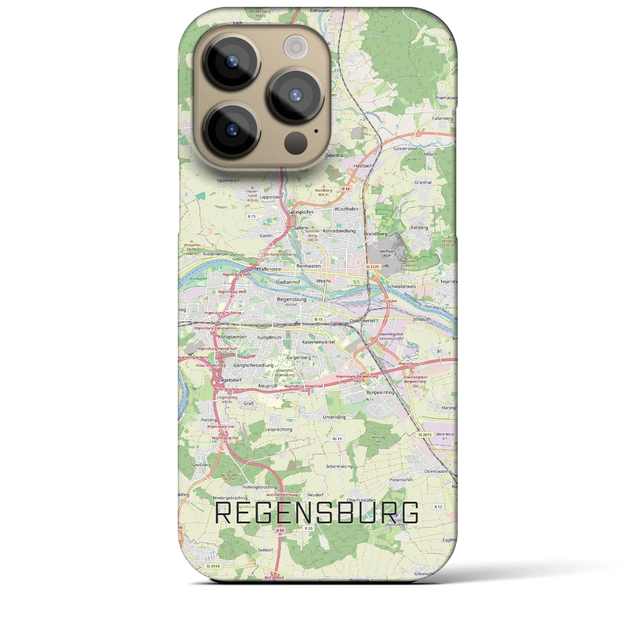 【レーゲンスブルク(ドイツ)】地図柄iPhoneケース(バックカバータイプ)