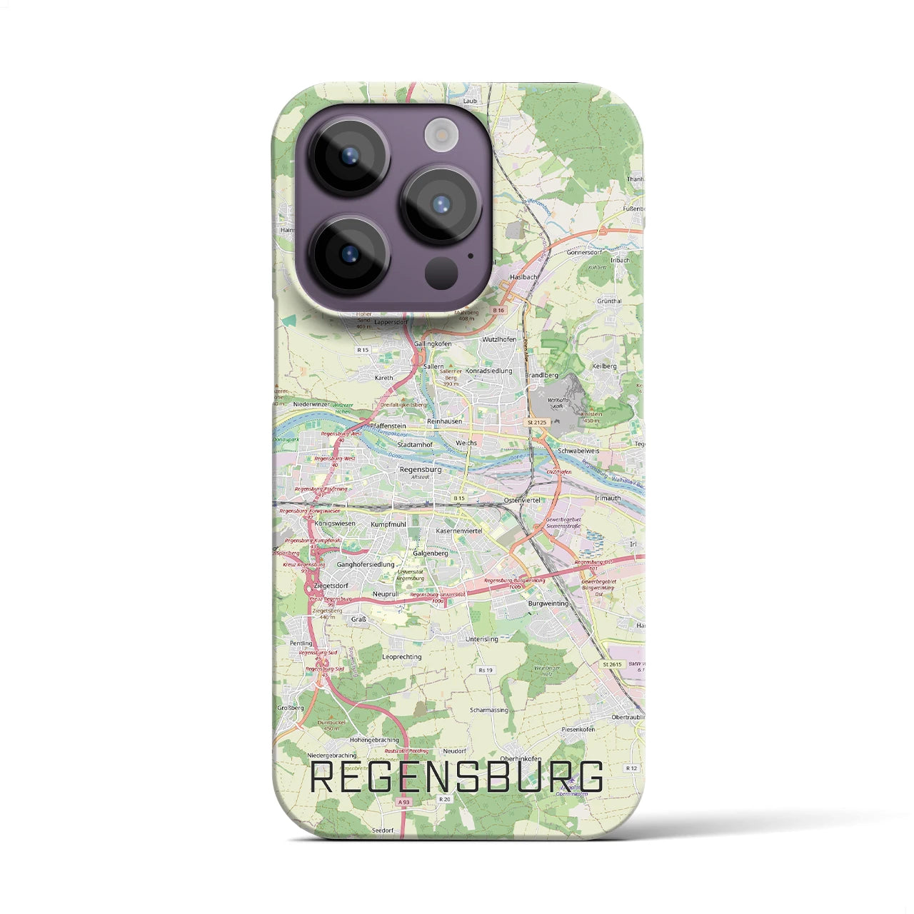 【レーゲンスブルク(ドイツ)】地図柄iPhoneケース(バックカバータイプ)