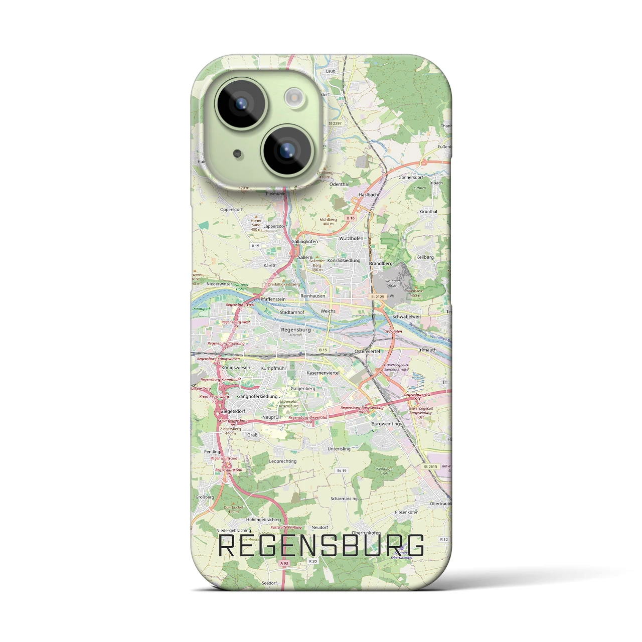 【レーゲンスブルク(ドイツ)】地図柄iPhoneケース(バックカバータイプ)