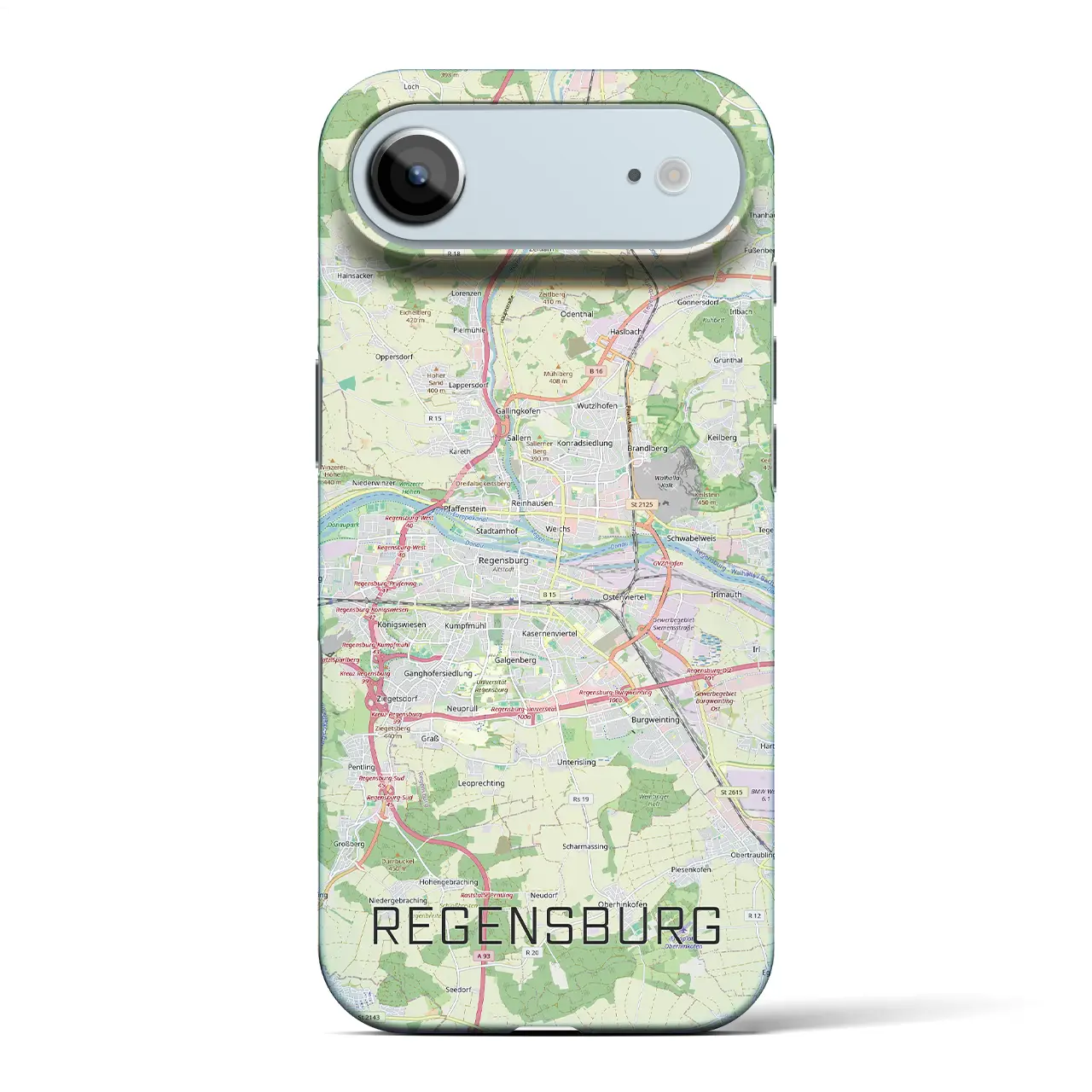 【レーゲンスブルク(ドイツ)】地図柄iPhoneケース(バックカバータイプ)ナチュラル・iPhone 17 Pro Max 用