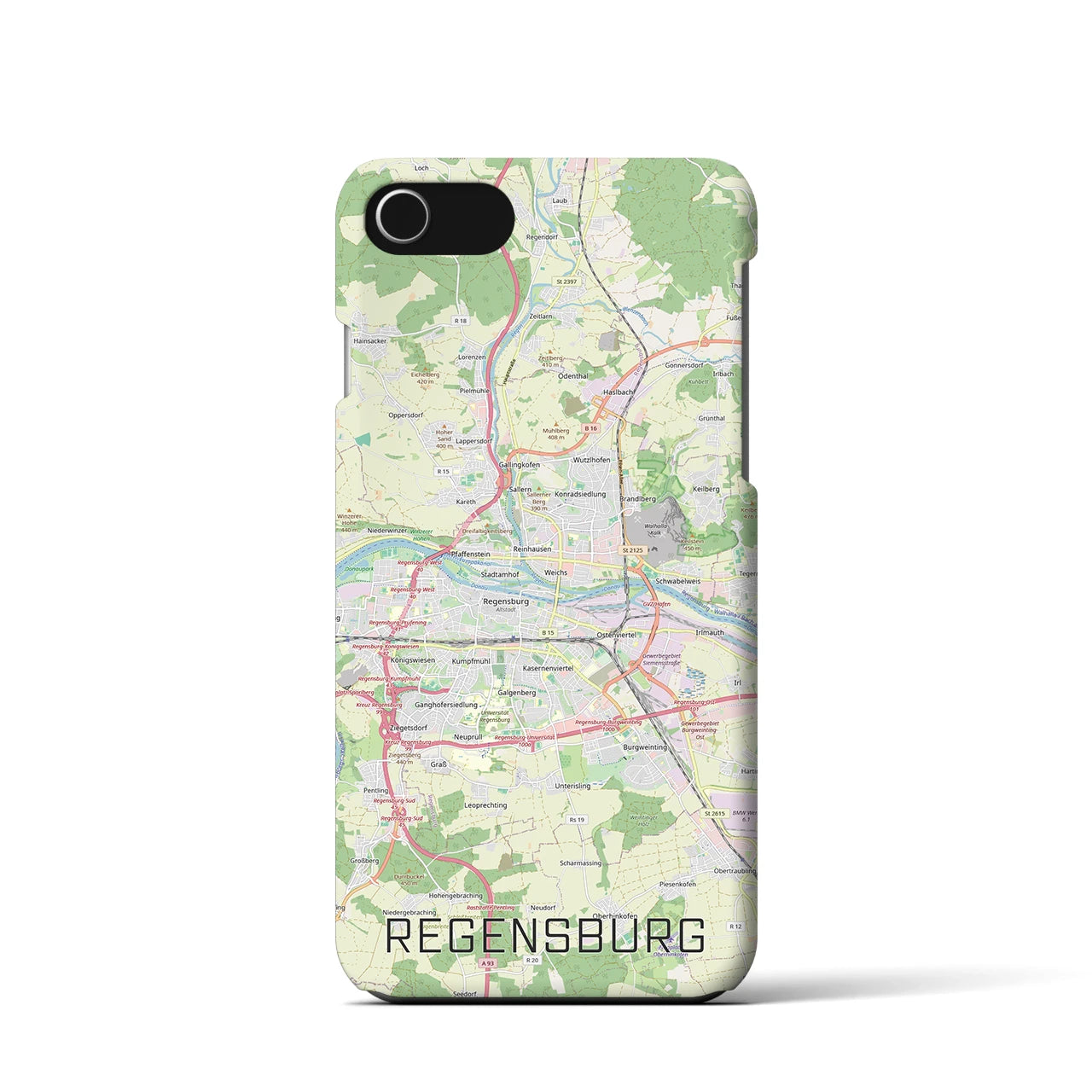 【レーゲンスブルク(ドイツ)】地図柄iPhoneケース(バックカバータイプ)
