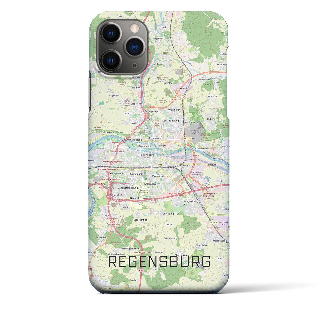 【レーゲンスブルク(ドイツ)】地図柄iPhoneケース(バックカバータイプ)