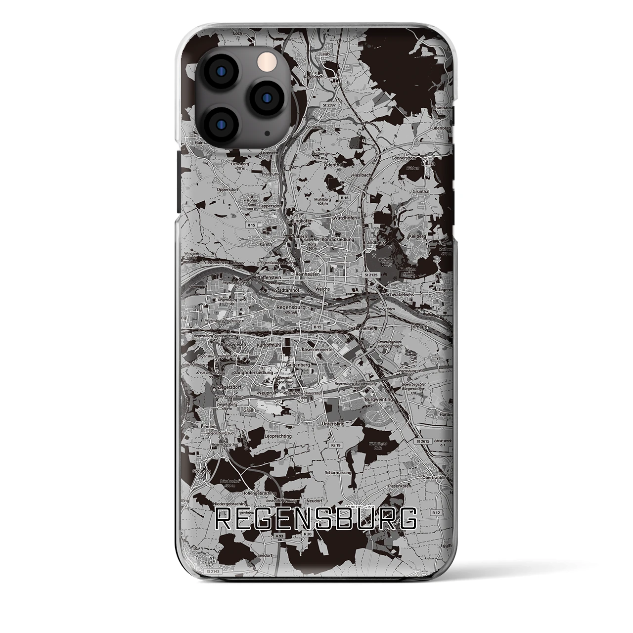 【レーゲンスブルク(ドイツ)】地図柄iPhoneケース(クリアタイプ)