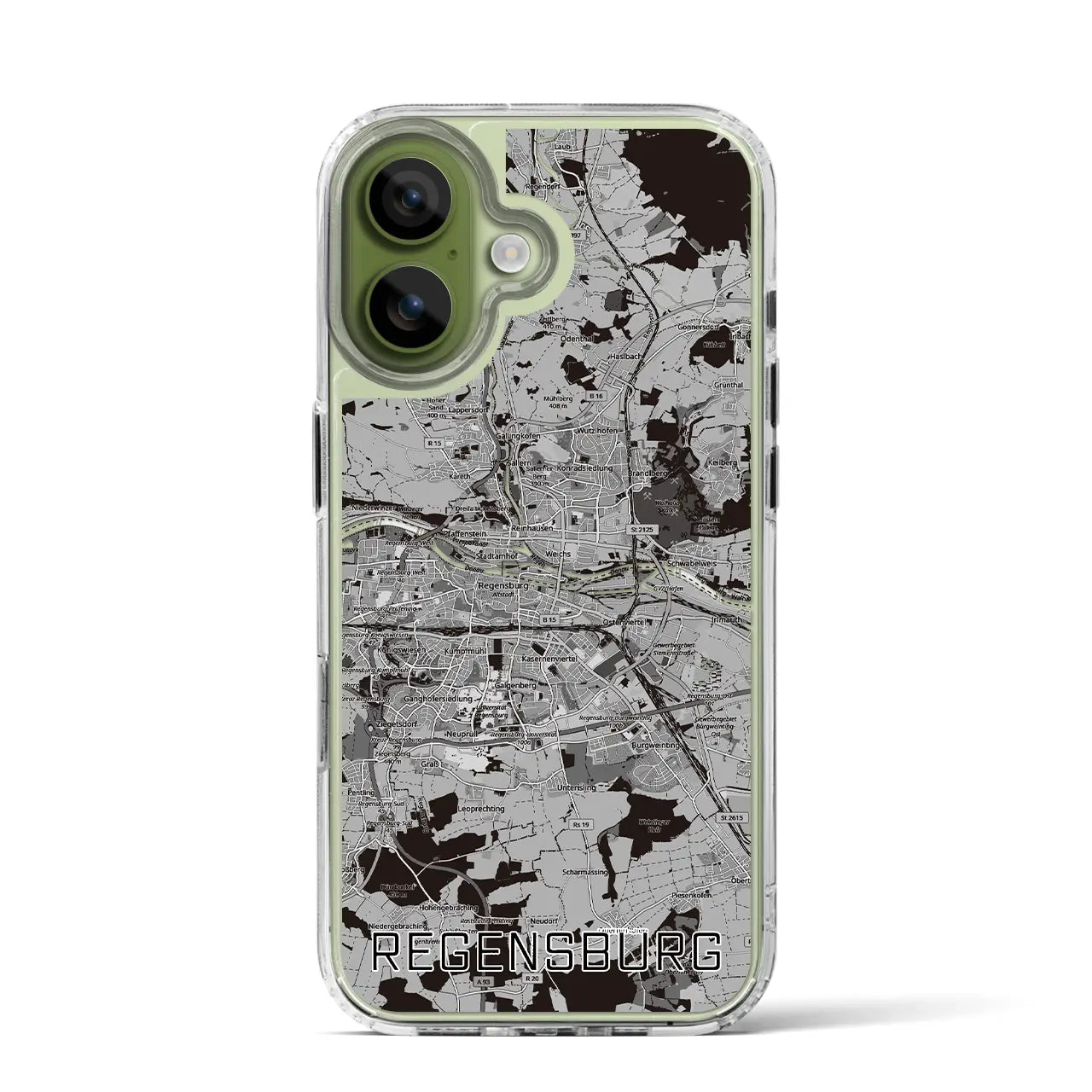 【レーゲンスブルク(ドイツ)】地図柄iPhoneケース(MagSafeタイプ)