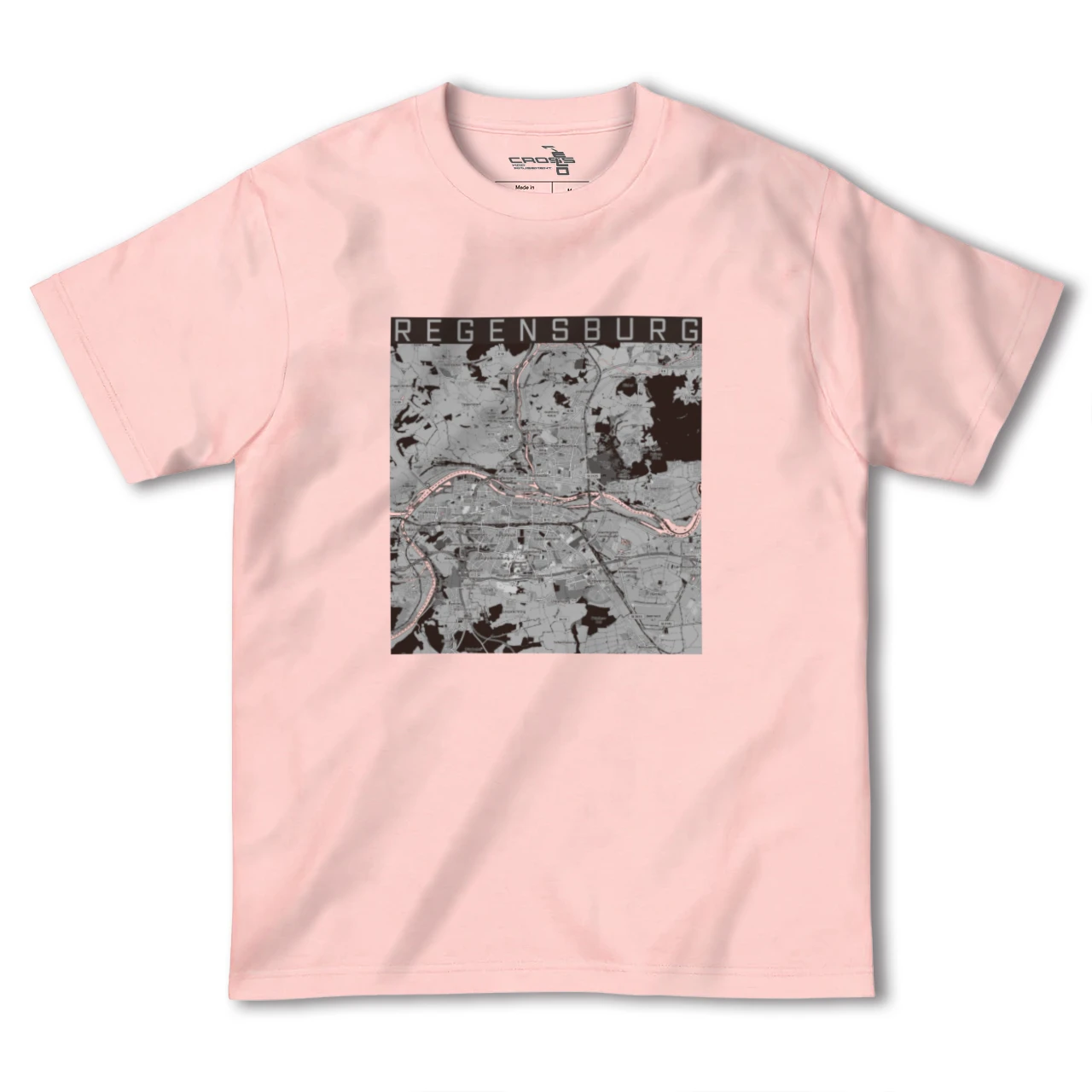 【レーゲンスブルク(ドイツ)】地図柄ヘビーウェイトTシャツ
