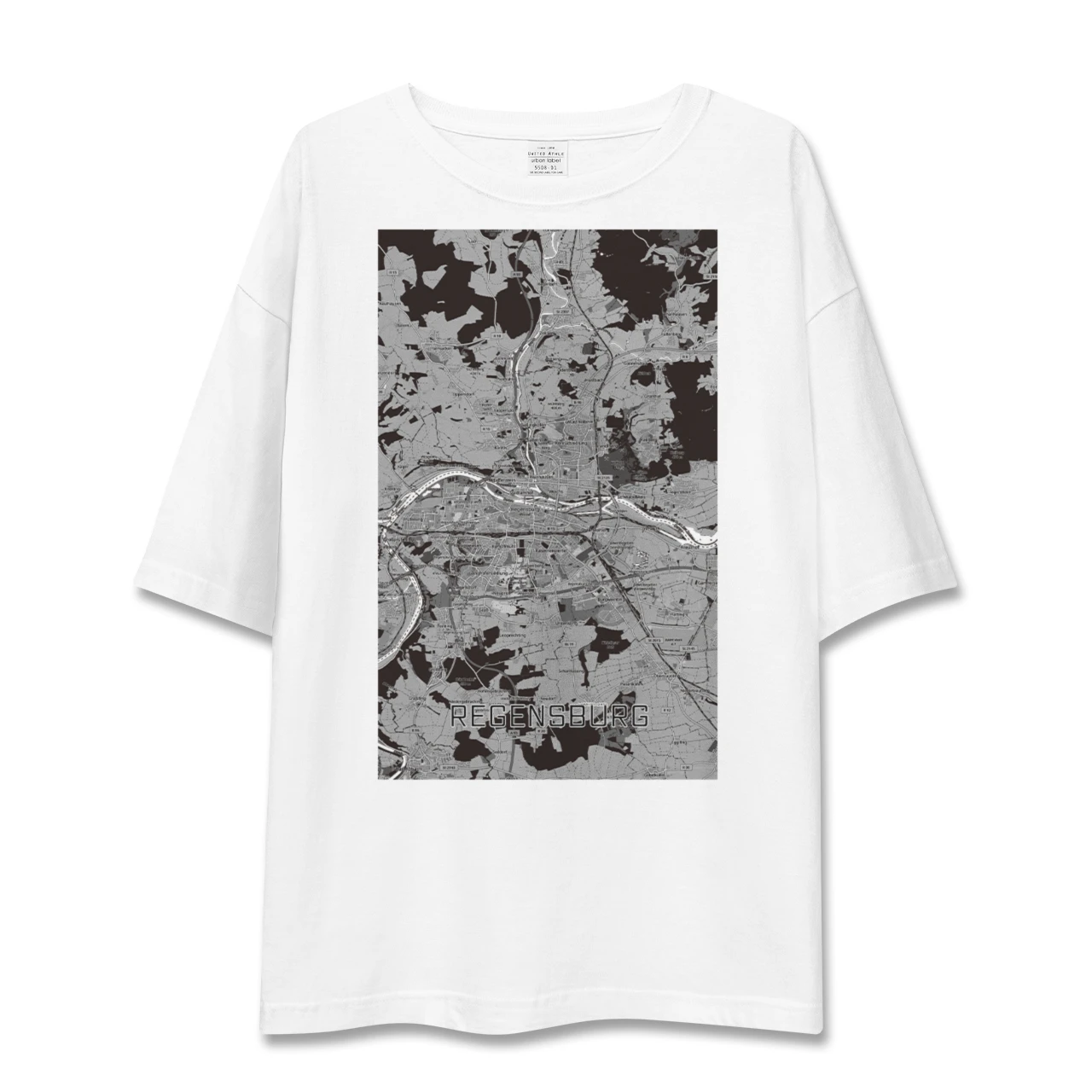 【レーゲンスブルク(ドイツ)】地図柄ビッグシルエットTシャツ