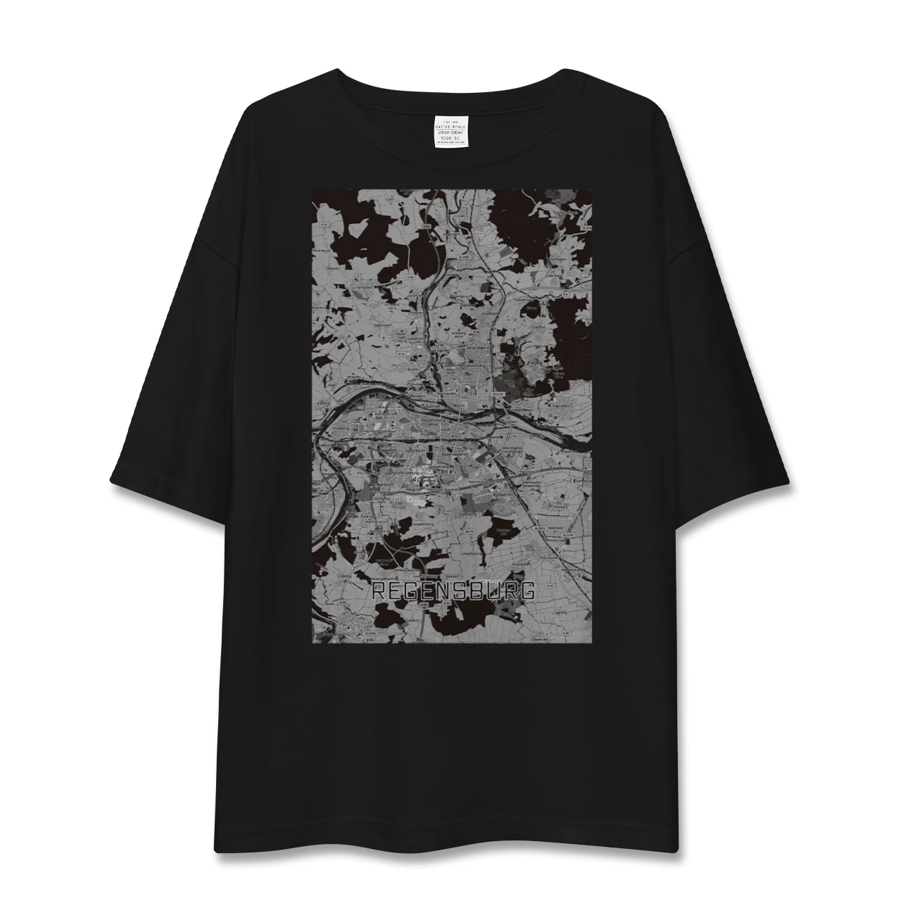 【レーゲンスブルク(ドイツ)】地図柄ビッグシルエットTシャツ