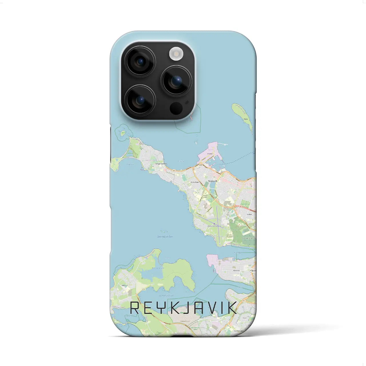【レイキャヴィーク(アイスランド)】地図柄iPhoneケース(バックカバータイプ)