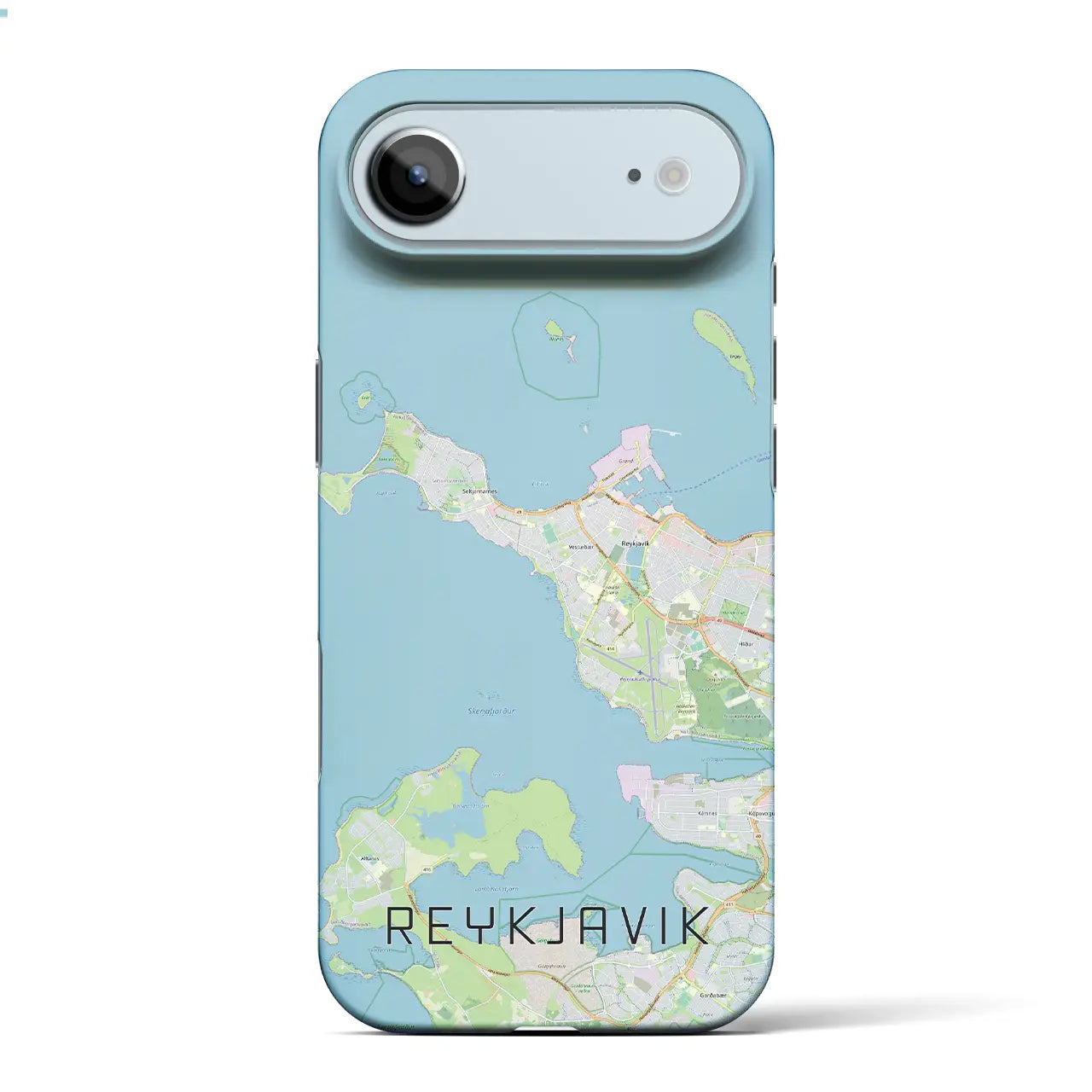 【レイキャヴィーク(アイスランド)】地図柄iPhoneケース(バックカバータイプ)