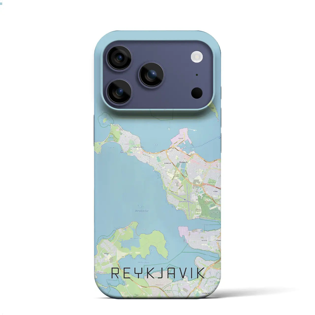 【レイキャヴィーク(アイスランド)】地図柄iPhoneケース(バックカバータイプ)ナチュラル・iPhone 17 Pro Max 用