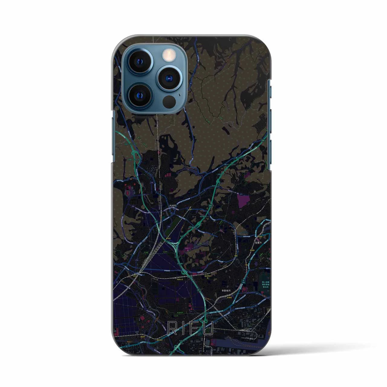 【利府(宮城県)】地図柄iPhoneケース(バックカバータイプ)