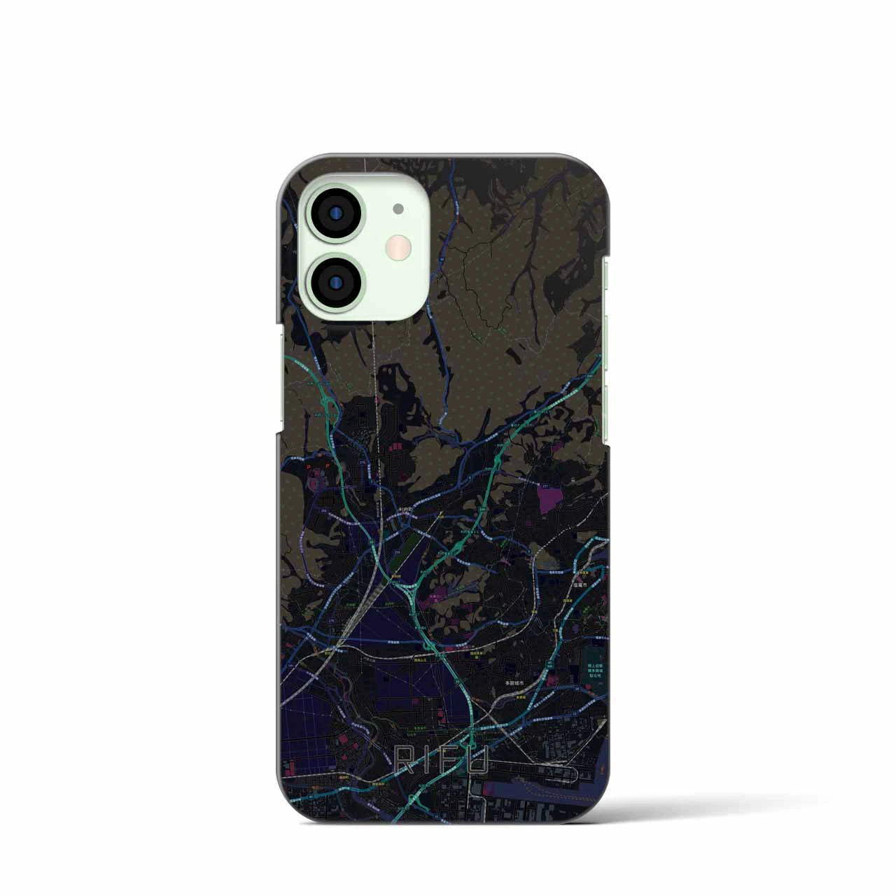 【利府(宮城県)】地図柄iPhoneケース(バックカバータイプ)