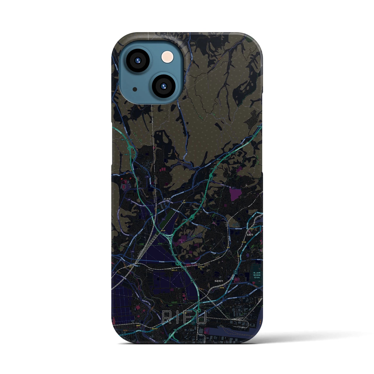 【利府(宮城県)】地図柄iPhoneケース(バックカバータイプ)