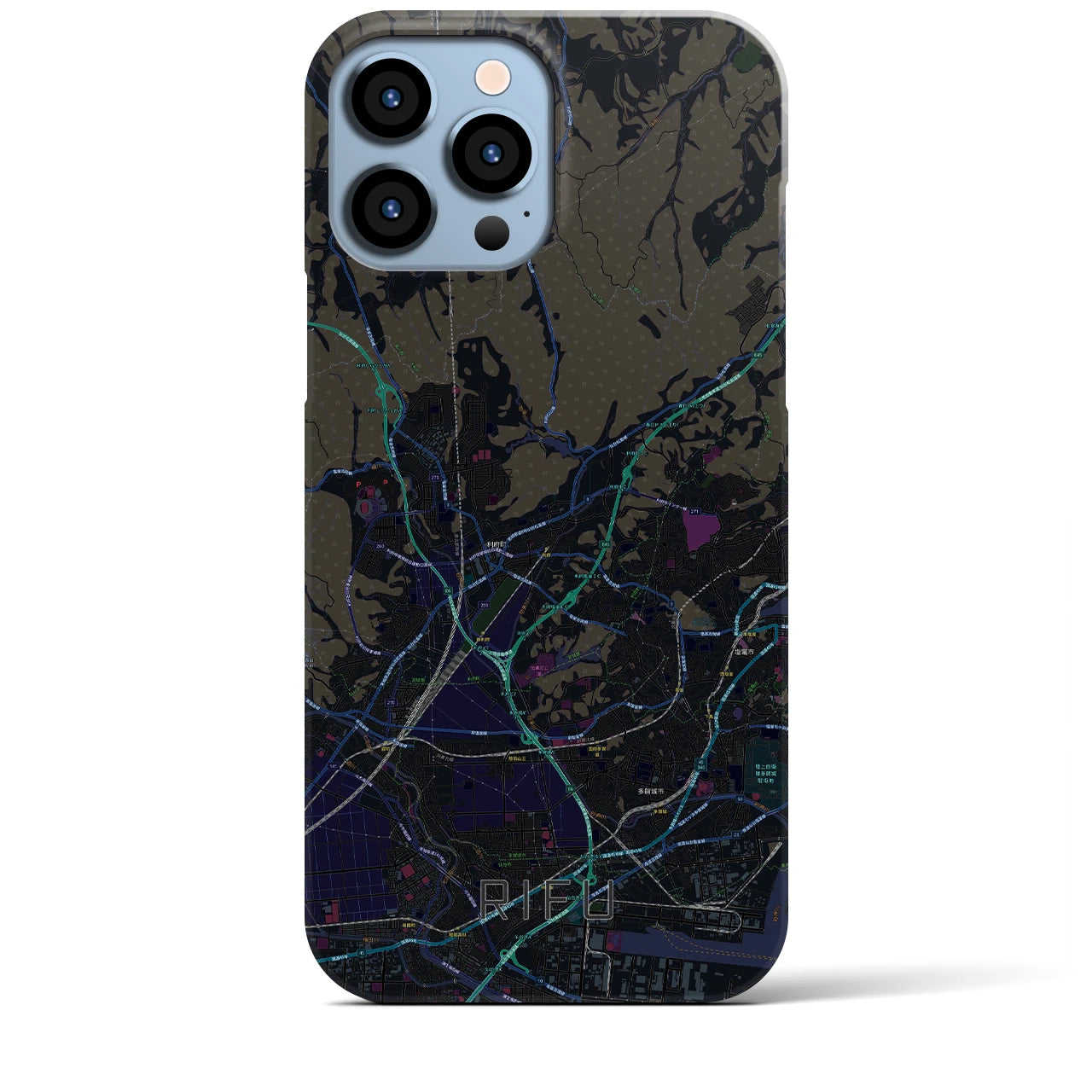 【利府(宮城県)】地図柄iPhoneケース(バックカバータイプ)